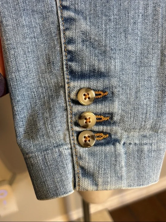 Suzy Shier Light Wash Denim Blazer Jacket Size XXL NWT - Picture 4 of 9